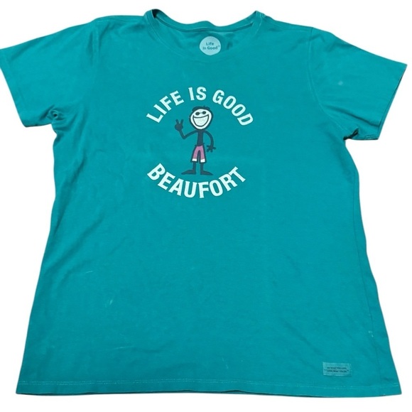 life is good Tops - Women’s Life Is Good Beaufort Short Sleeve Shirt Size Large